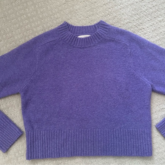 Universal Threads Purple Pull Over Cropped Sweater - Picture 2 of 6